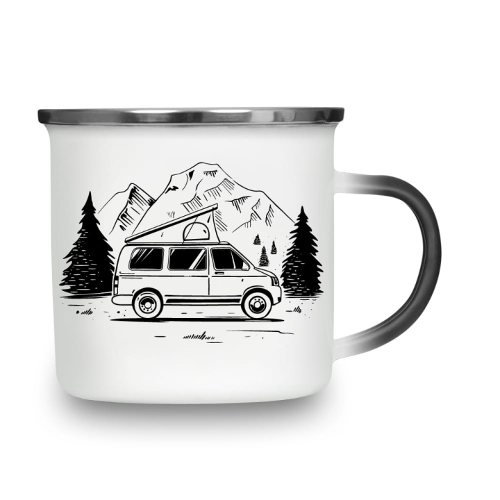 Kubek magiczny emaliowany - Wild Camping