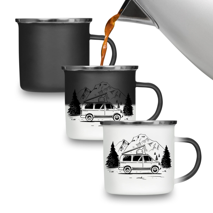 Kubek magiczny emaliowany - Wild Camping