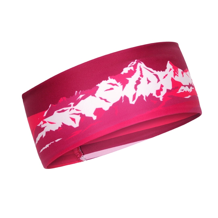 Opaska elastyczna na głowę - Góry - MAGENTA