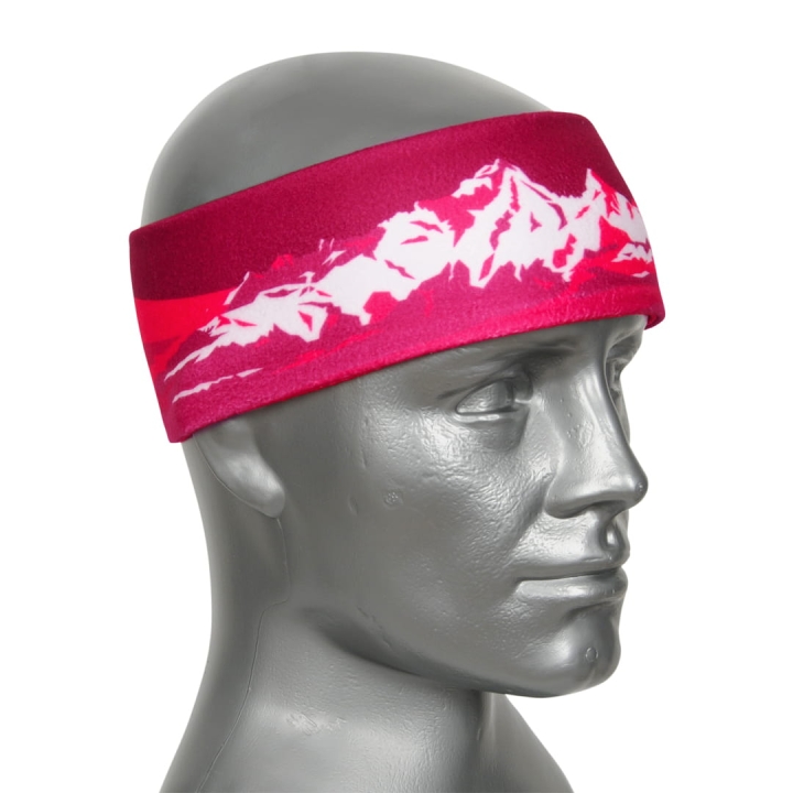 Opaska polarowa na głowę - Góry - MAGENTA