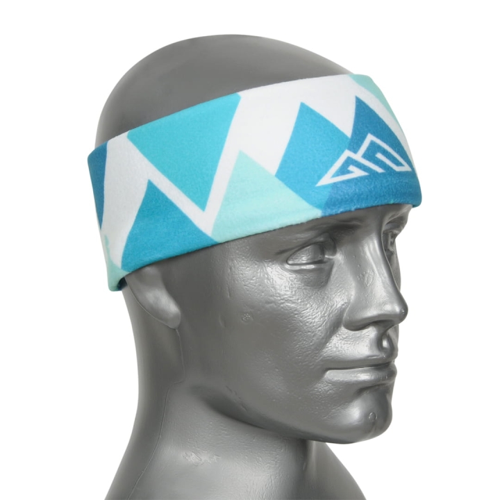 Opaska polarowa na głowę - MINT GEOMETRIC