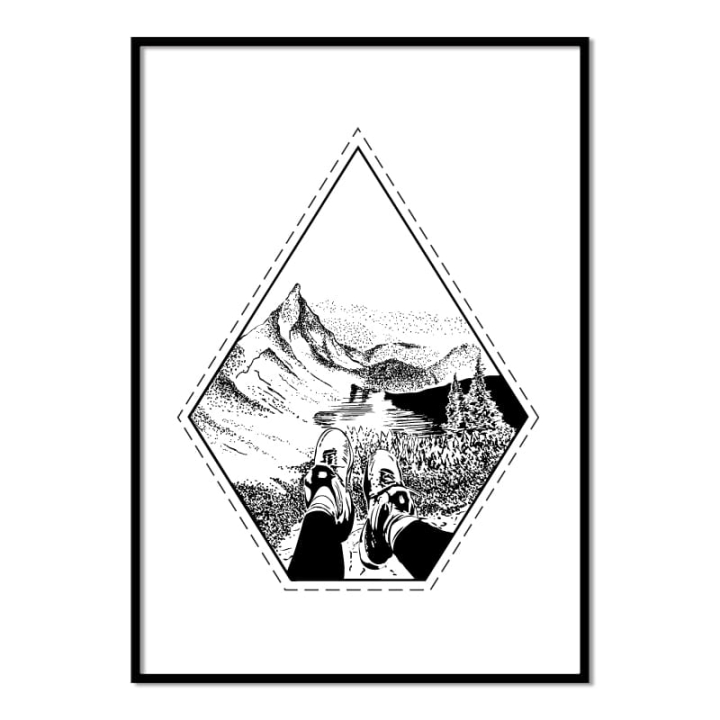 Plakat dekoracyjny - Górski pejzaż