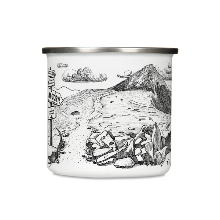 Kubek emaliowany - Kocham góry!