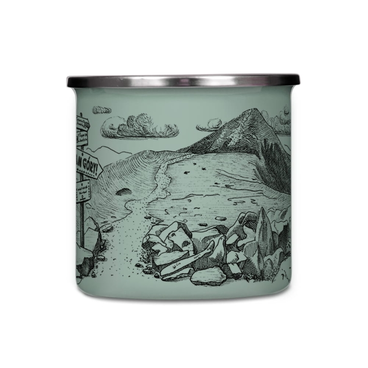 Kubek emaliowany - Kocham góry!