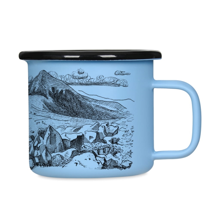 Kubek emaliowany retro - Kocham góry!
