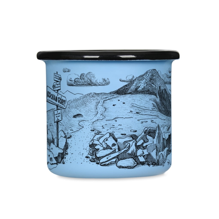 Kubek emaliowany retro - Kocham góry!