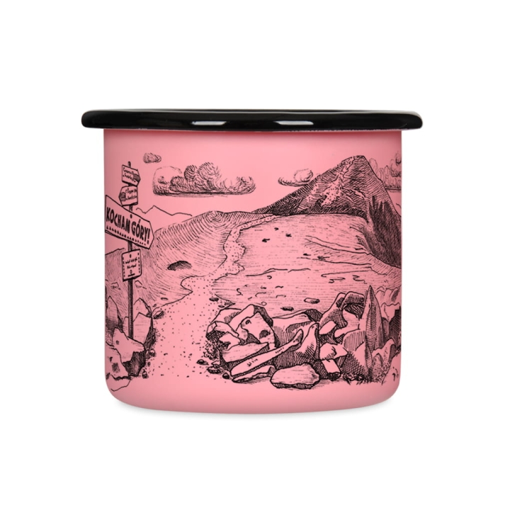 Kubek emaliowany retro - Kocham góry!