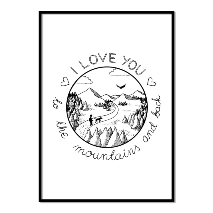 Plakat - I love you to the mountains and back