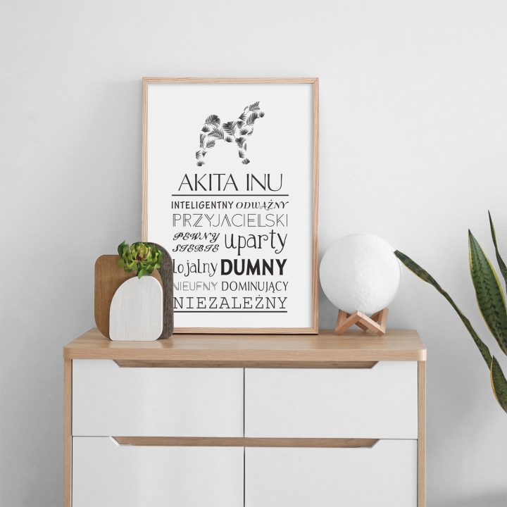 Plakat typograficzny - Akita