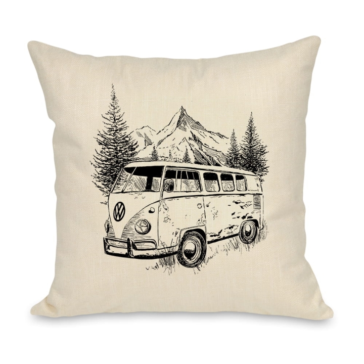 Poszewka na poduszkę - Vintage van w górach