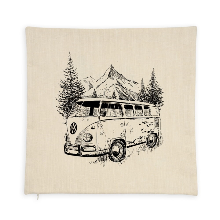 Poszewka na poduszkę - Vintage van w górach