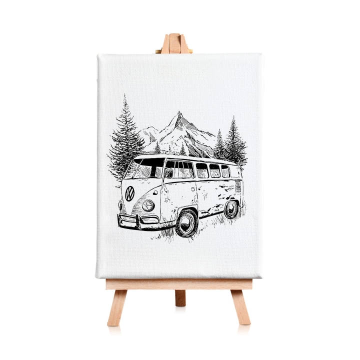 Obraz na płótnie - Vintage van w górach