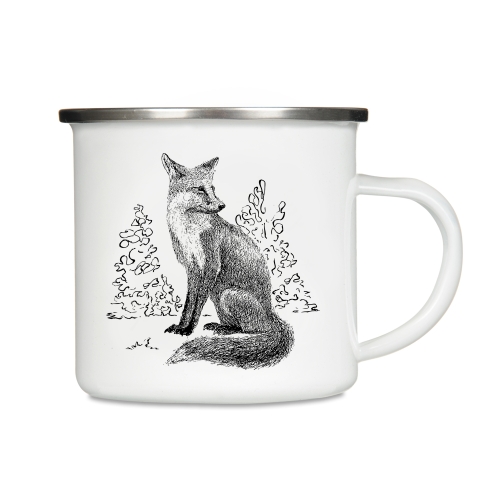 Kubek emaliowany - Lis