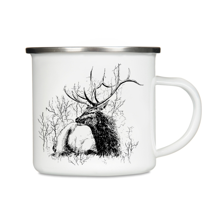 Kubek emaliowany - Jeleń