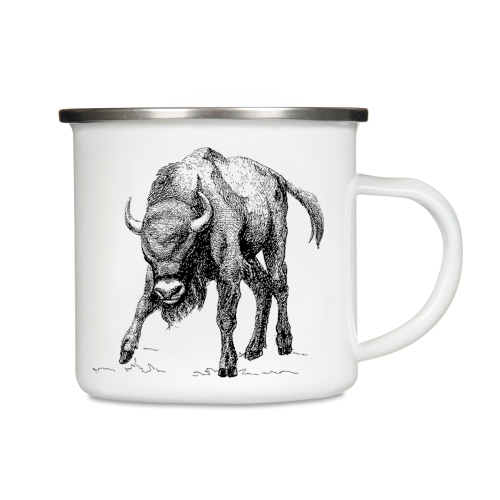 Kubek emaliowany - Żubr