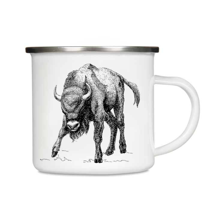 Kubek emaliowany - Żubr