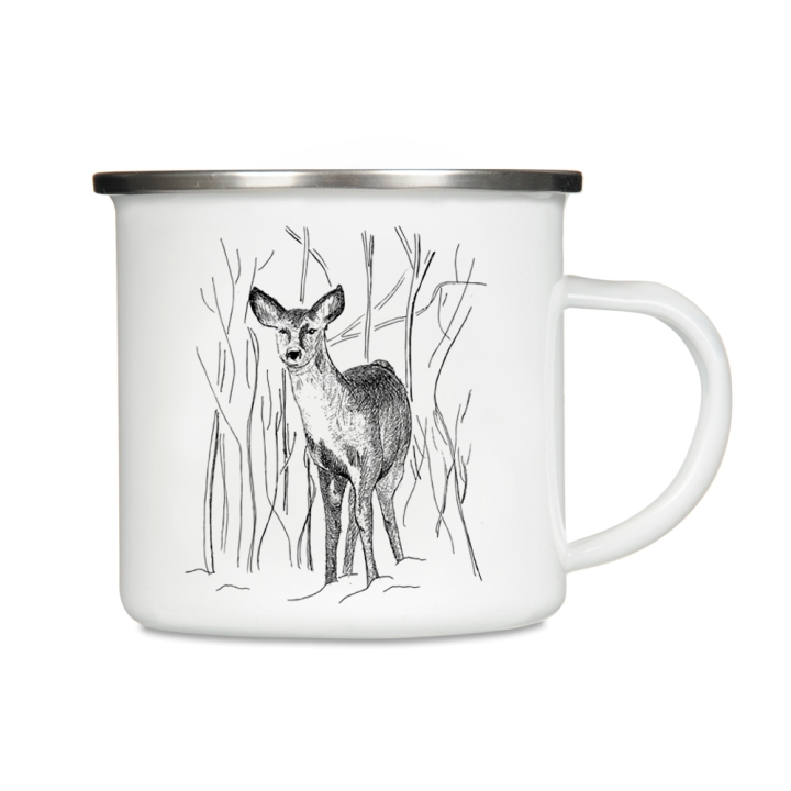 Kubek emaliowany - Sarna