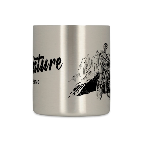 kubek metalowy - Rower w górach