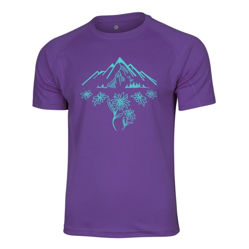 Koszulka trekkingowa damska unisex - Alpine Flowers - VIOLET