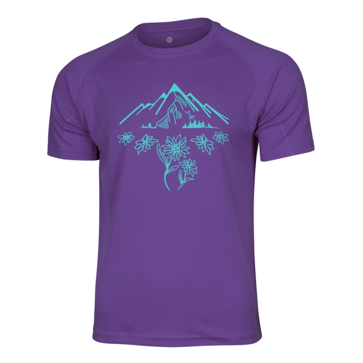 Koszulka trekkingowa damska unisex - Alpine Flowers - VIOLET