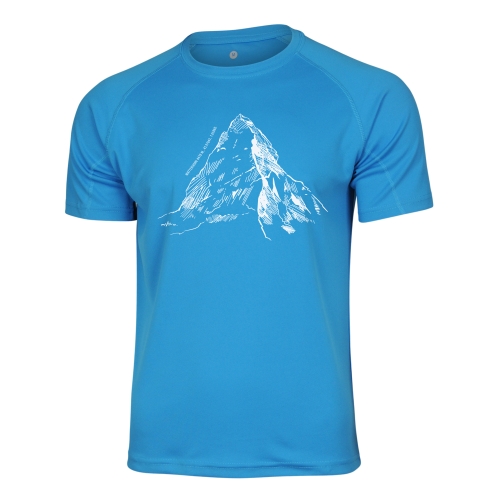 T-shirt funkcyjny regular fit - Matterhorn - BŁĘKITNY