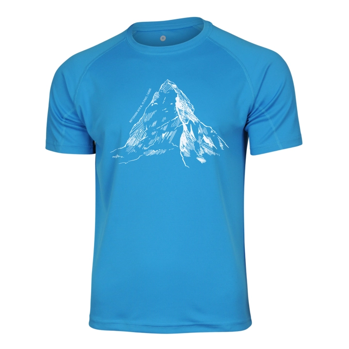 T-shirt funkcyjny regular fit - Matterhorn - BŁĘKITNY