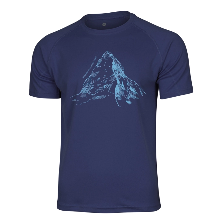 T-shirt funkcyjny regular fit - Matterhorn - GRANATOWY