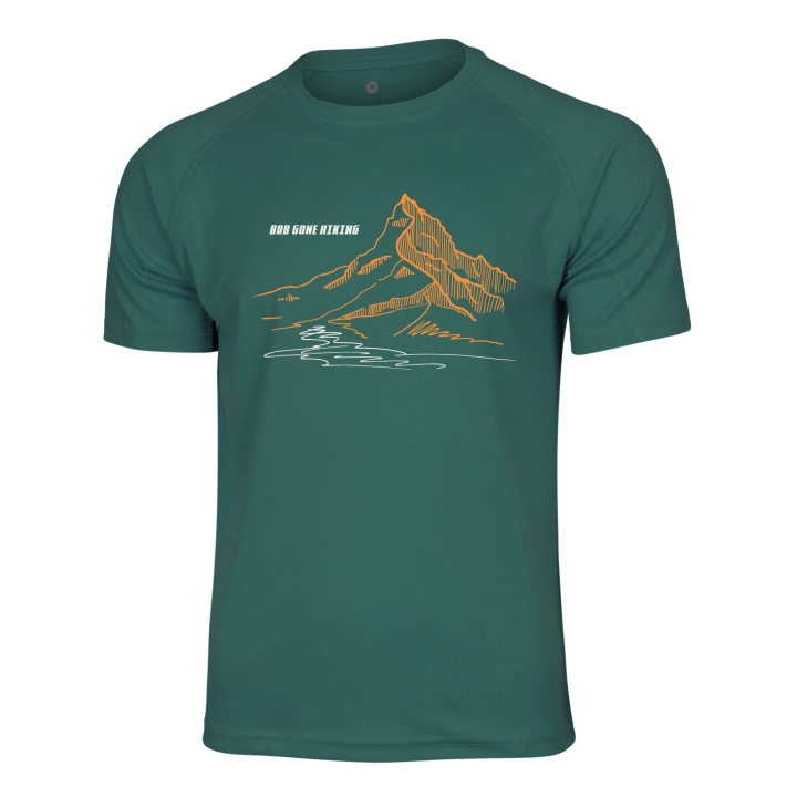 T-Shirt techniczny męski unisex - BRB Gone Hiking - ALPINE GREEN