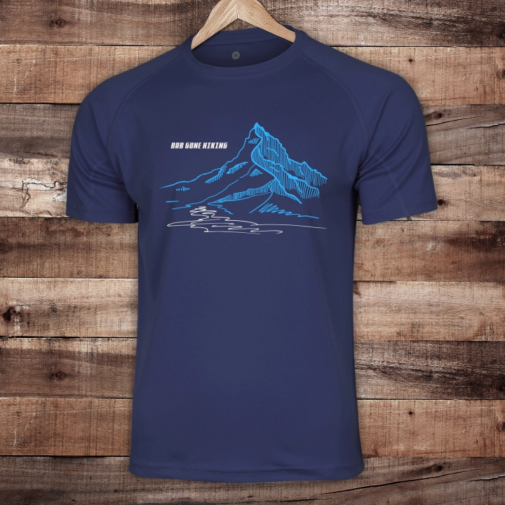 T-Shirt techniczny męski unisex - BRB Gone Hiking - NAVY BLUE
