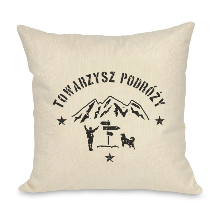 Ozdobna poszewka na poduszkę z motywem górskim