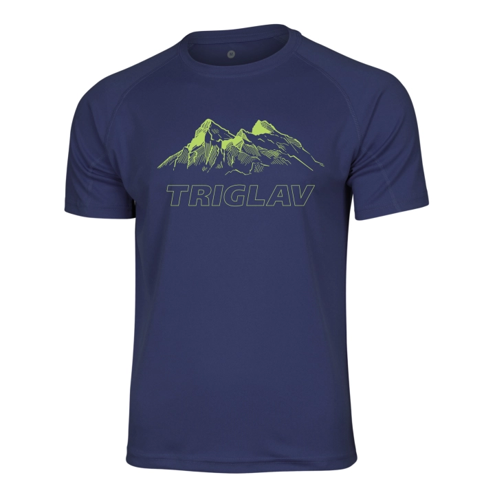 Koszulka trekkingowa męska regular fit - Triglav - GRANATOWA