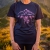 Koszulka trekkingowa damska unisex - Alpine Flowers - NAVY BLUE