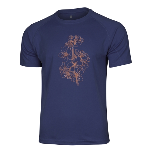 Koszulka sportowa szybkoschnąca - Blossom Hikes - GRANATOWA