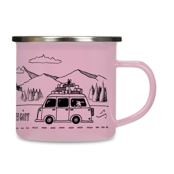 Kubek emaliowany - Rzućmy wszystko, jedźmy w góry