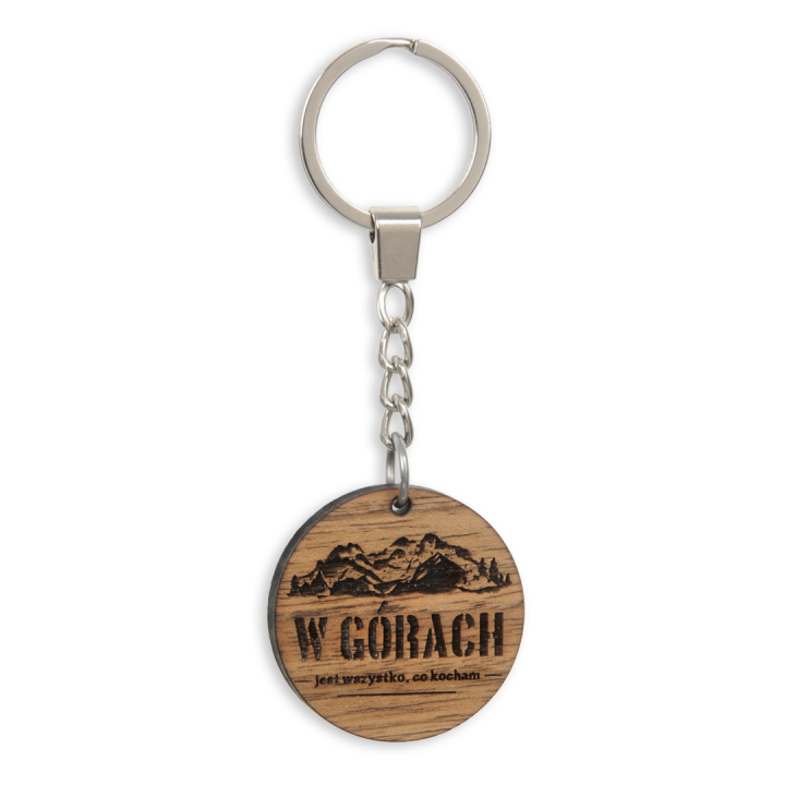 Brelok drewniany - W górach jest wszystko, co kocham