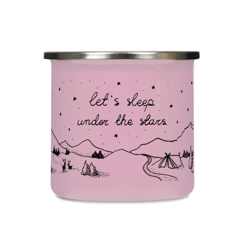 Kubek emaliowany - Let's sleep under the stars