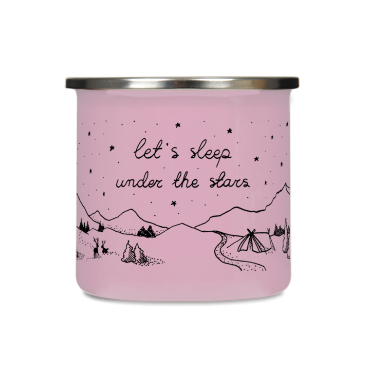 Kubek emaliowany - Let's sleep under the stars