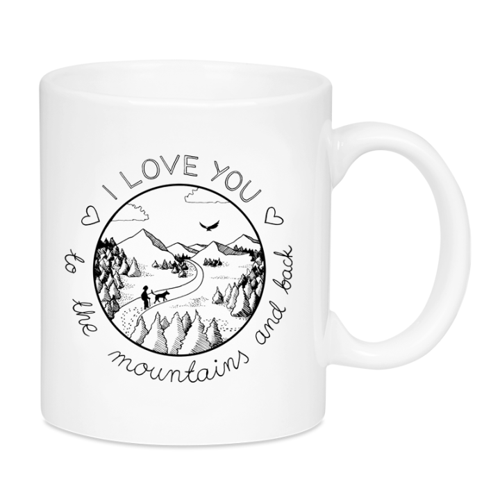 Kubek ceramiczny - I love you to the mountains and back