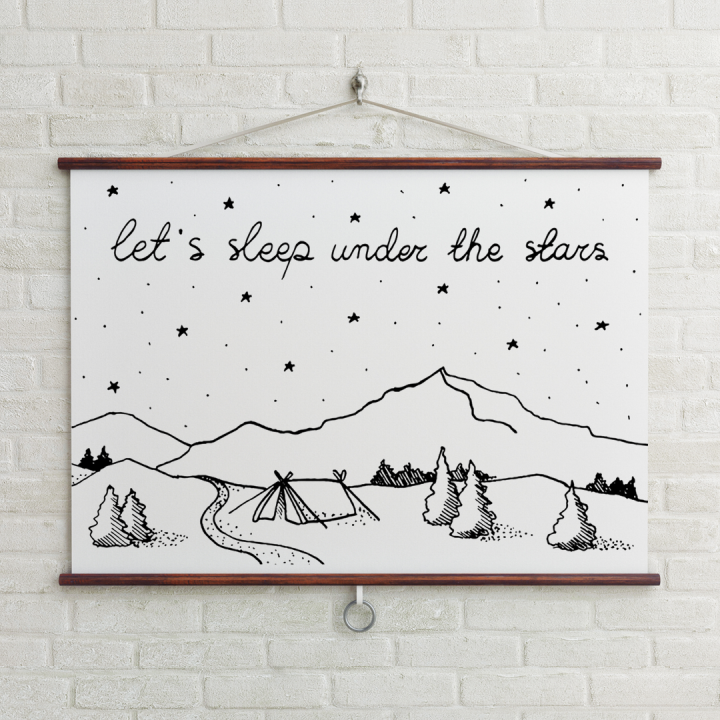 Plakat - Let's sleep under the stars