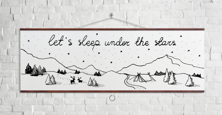 Plakat - Let's sleep under the stars