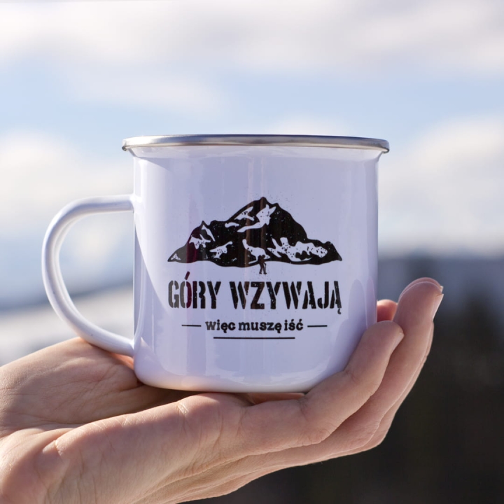 Kubek emaliowany - Góry wzywają, więc muszę iść