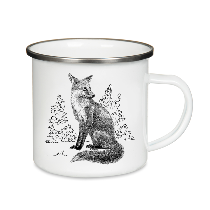 Kubek emaliowany - Lis
