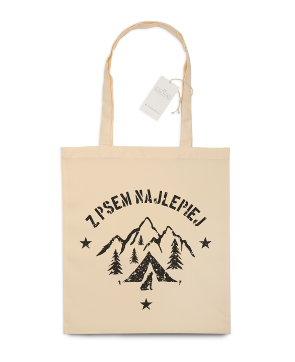 Torba z nadrukiem - Z psem najlepiej w góry.