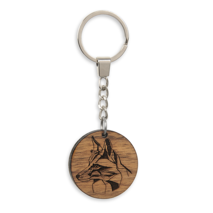 Brelok drewniany - Lis